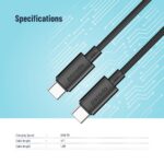 Porodo Blue 60W PD Type C to C PVC Cable 1.2M