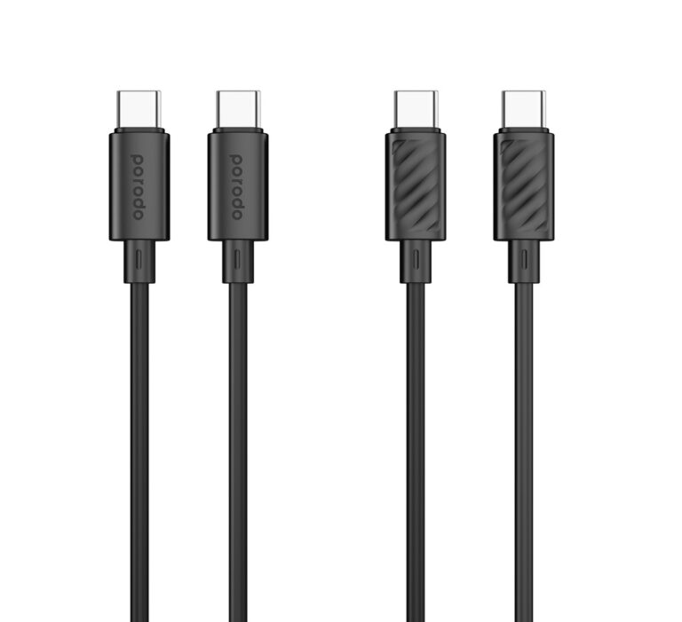 Porodo Blue 60W PD Type C to C PVC Cable 1.2M