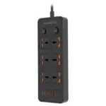 Porodo Blue 6 AC - Dual Switch Power Strip