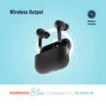 Porodo Blue Deep Bass Wireless Earbuds Pro 2 with Swipe Volume