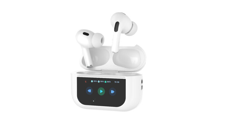 Porodo Blue Earbuds Pro2 Touch Display - ANC + ENC