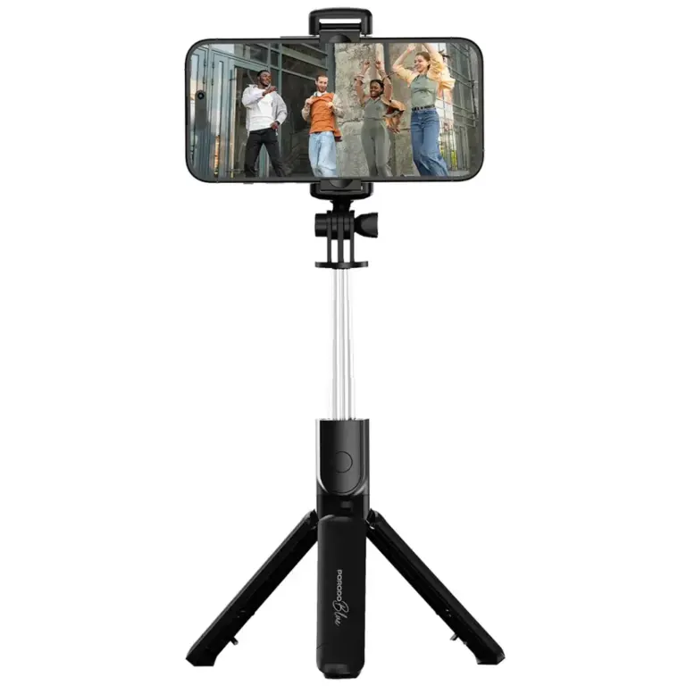 Porodo Blue FlexiTripod Selfie Stick with Foldable Tripod
