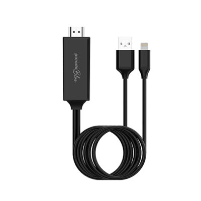 Porodo Blue Lightning With USB To HDMI Ultra HD Cable (2m)