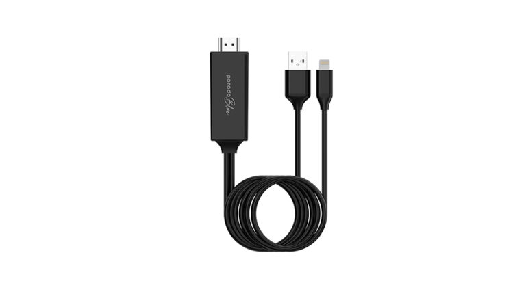 Porodo Blue Lightning With USB To HDMI Ultra HD Cable (2m)