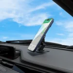 Porodo Blue MagSafe Car Phone Mount with Strong Magnetic Hold
