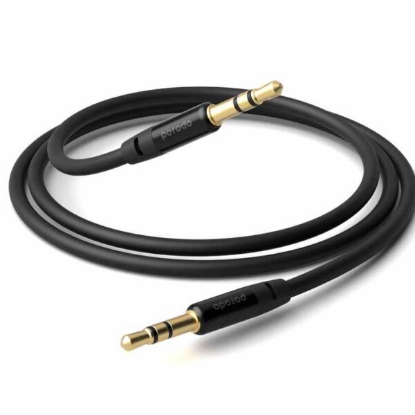 Porodo Blue PVC AUX Audio Cable 3.5mm 1M