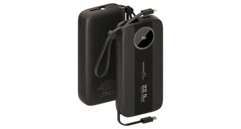 Porodo Blue Specca Multi-Port Power Bank with Type-C & Lightning Cable