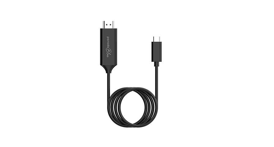 Porodo Blue Type-C To HDMI Ultra HD Cable (2M)