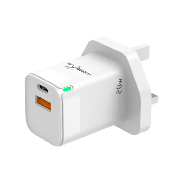 Porodo Blue Ultra-Quick Charger USB-A to USB-C