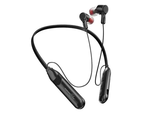 Porodo Blue Wireless Magnetic Neckband Earbuds Dual Bluetooth Pairing