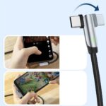 Porodo Braided 100W PD C to C Cable With Rotatable Head 1M