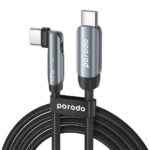 Porodo Braided 100W PD C to C Cable With Rotatable Head 1M