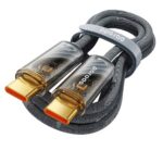Porodo Braided 100W PD C to C Cable With Transparent Head 1M