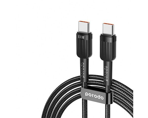 Porodo Braided 100W PD C to C Fast Charging Cable 1M