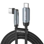 Porodo Braided 100W PD C to C Cable With Rotatable Head 1M