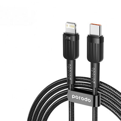 Gadget Pulse Kenya 57 Porodo Braided 20W PD C to Lightning Fast charging Cable 1M