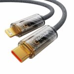 Porodo Braided 27W PD C to Lightning Cable With Transparent Head 1M
