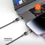 Porodo Braided 30W PD C to Lightning Fast Charging Cable with Transparent Head 1.2M