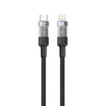 Porodo Braided 30W PD C to Lightning Fast Charging Cable with Transparent Head 1.2M