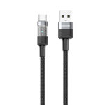Porodo Braided 3A PD A to C Fast Charging cable with Transparent Head 1.2M