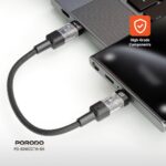 Porodo Braided 60W PD C to C Fast Charging Cable with Transparent Head 35cm
