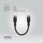 Porodo Braided Cable USB-C to USB-C