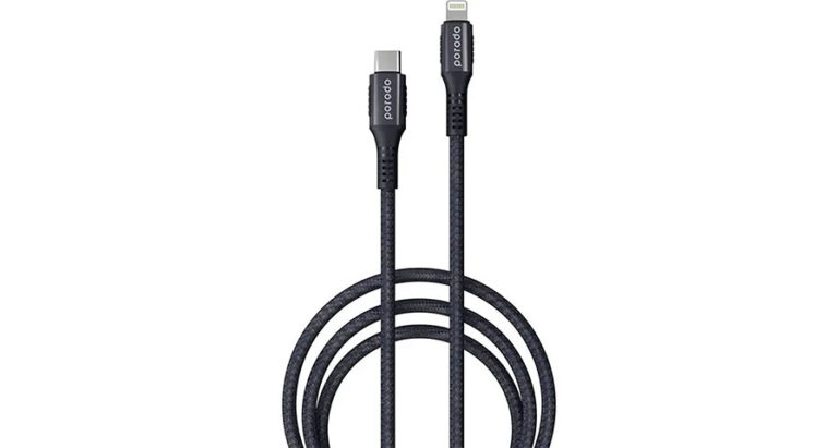 Porodo Braided & Aluminum Type-C to Lightning Cable 2M 3A