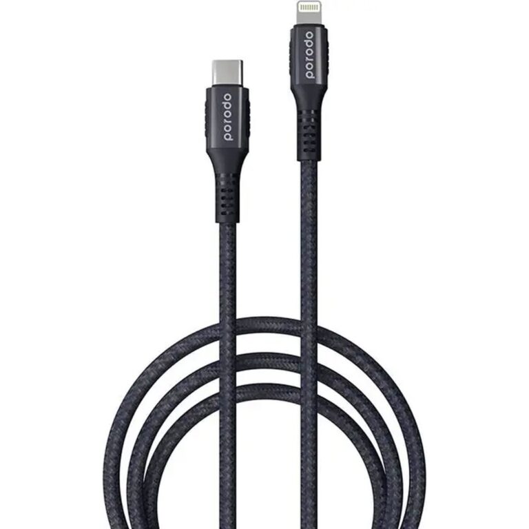 Porodo Braided & Aluminum Type-C to Lightning Cable 2M 3A