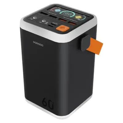 Porodo Cappadoc 60000mAh Multi-Port Power Bank with TFT Display