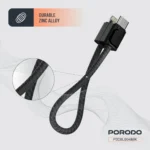 Porodo Chargeloop Keychain Data Cable USB-C to Lightning