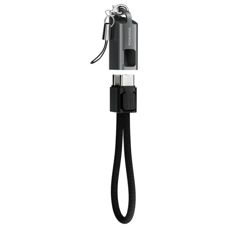 Porodo Chargeloop Keychain Data Cable USB-C to USB-C