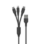 Porodo Charging Cable PVC 3 in 1 Cable