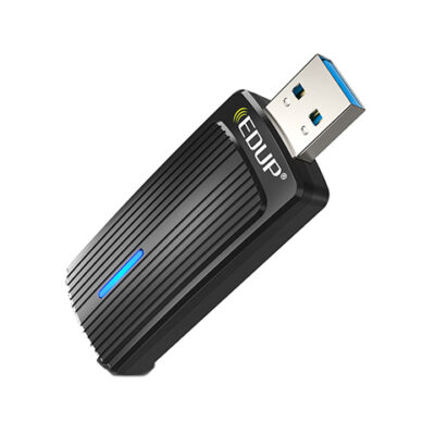 Porodo Dual Band WiFi6 USB Adapter with Additional USB A to Type- C Adaptor