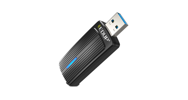 Porodo Dual Band WiFi6 USB Adapter with Additional USB A to Type- C Adaptor