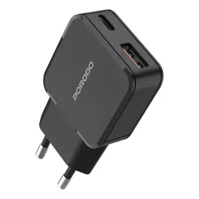 Porodo Dual-Port Mini Wall Charger PD 20W