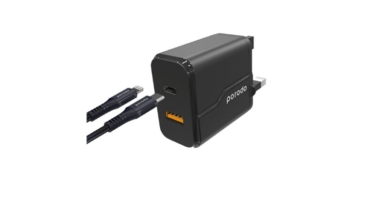 Porodo Dual Port Wall Charger PD 20W + QC3.0 UK