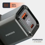 Porodo Dual-Port | Digital Display Quick Charger