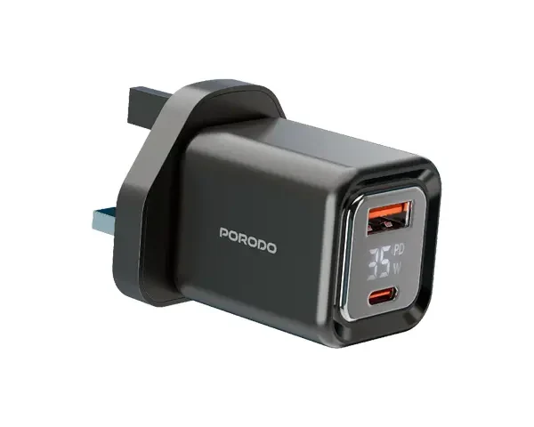 Porodo Dual-Port | Digital Display Quick Charger