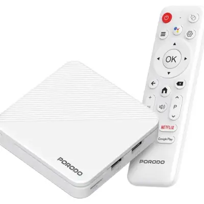 Porodo Echobox Android TV Box with 4K Ultra HD Streaming