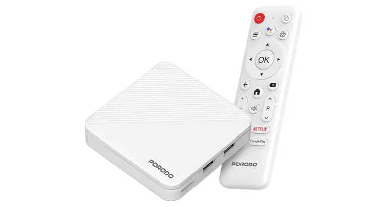 Porodo Echobox Android TV Box with 4K Ultra HD Streaming