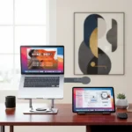 Porodo Foldable 360° Dual-Use Laptop Stand with MagSafe Phone Holder