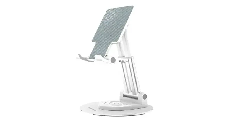 Porodo Foldable Phone & Tablet Desk Stand with Adjustable Telescopic Rod