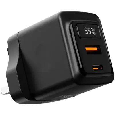 Gadget Pulse Kenya 6 Porodo GaN 35W Dual Port Wall Charger with Power Display