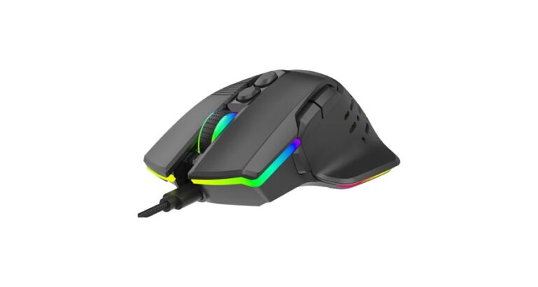 Porodo Gaming 9D Wired Mouse DPI 12800 with 13 Modes RGB Light