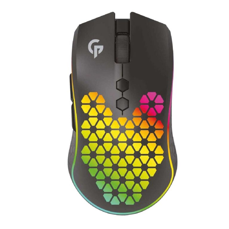 Porodo Gaming 9D Wireless RGB Mouse 10000 DPI with Built-In Rechargeable Battery 600mAh