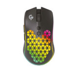 Porodo Gaming 9D Wireless RGB Mouse 10000 DPI with Built-In Rechargeable Battery 600mAh