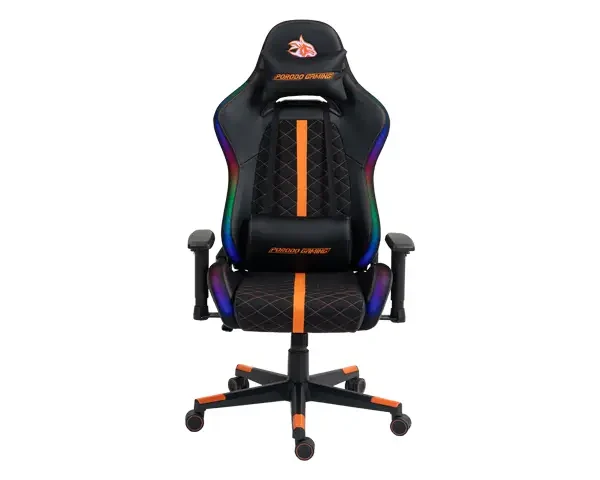 Porodo Gaming Ergonomic RGB Gaming Chair - Black/Orange