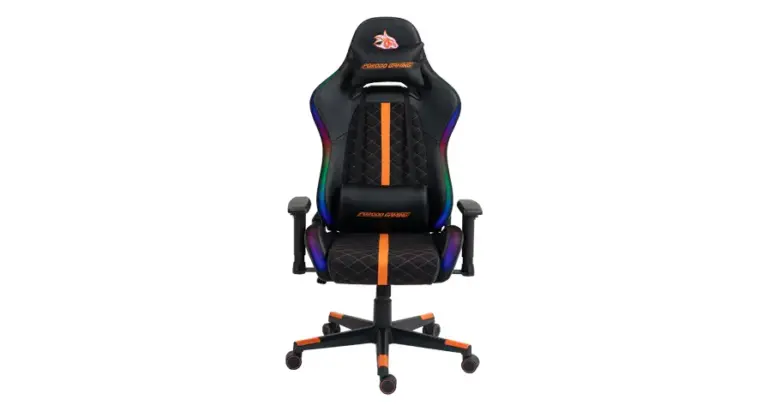 Porodo Gaming Ergonomic RGB Gaming Chair - Black/Orange