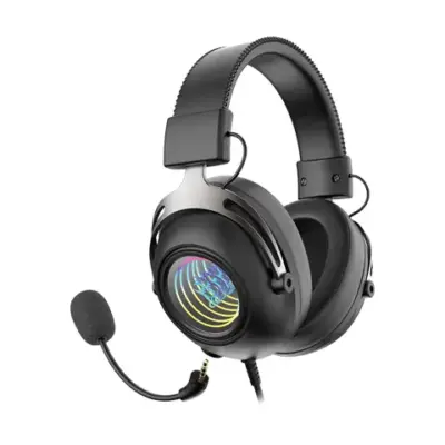 Porodo Gaming Infinity Mirror RGB Gaming Headset with Detachable Omnidirectional Mic