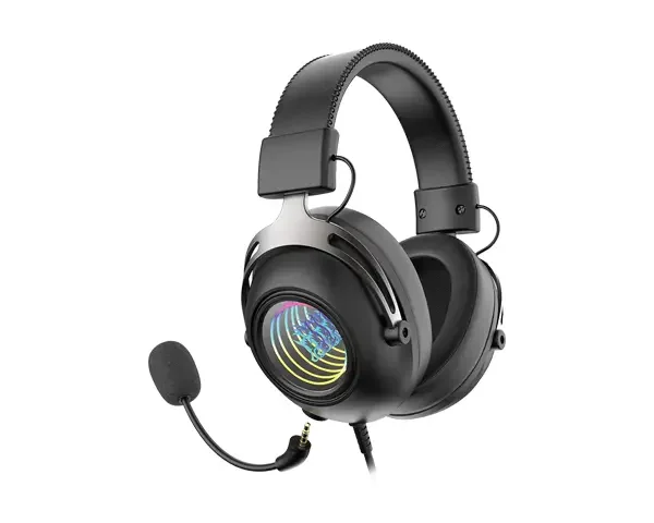 Porodo Gaming Infinity Mirror RGB Gaming Headset with Detachable Omnidirectional Mic